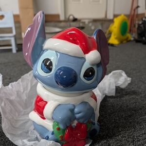 Stitch As Santa Cookie Jar